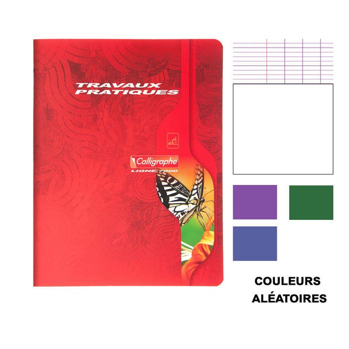 Cahier Calligraphe Clairefontaine 17x22cm - 32 Pages Double Ligne 5mm Et Unies - Papier 90g - Couverture Carte - Violet
