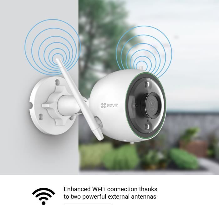 EZVIZ Caméra Surveillance WiFi Extérieure Blanche C3N 1080p (Vision  Nocturne) - Cdiscount Bricolage