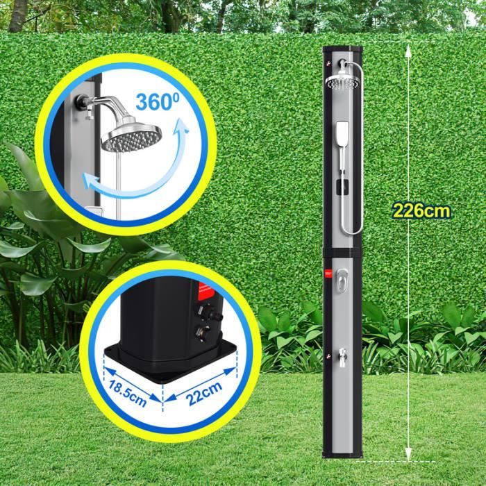 Lanterne Camping Solaire Portable 25 W Métal Poignée, 2 Pièces Noires