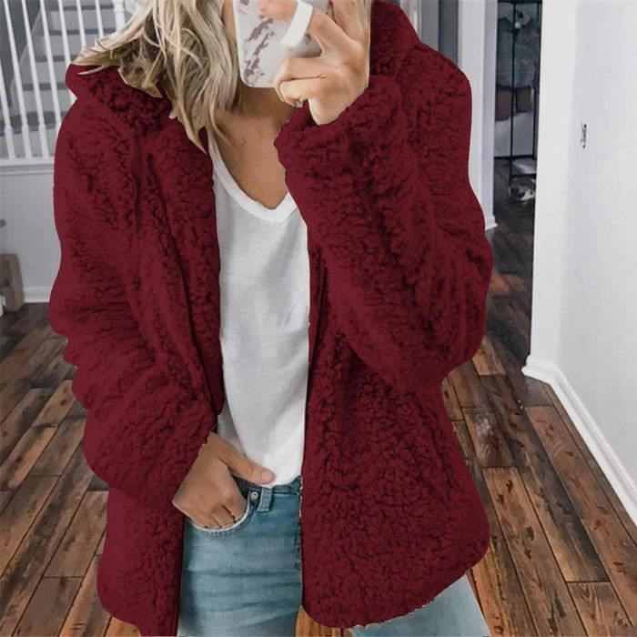 Veste polaire femme rouge deals