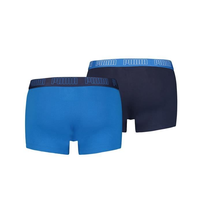Puma Calecon Homme uni Paquet de 2 Blue Cdiscount Pret a Porter