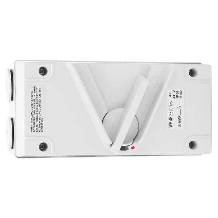 Interrupteur Machine Triphasé 400V 10A Avec Prise CEE - Étanche IP54, Arrêt D'Urgence - Pour Fendeuse Bois, Outils Électriques