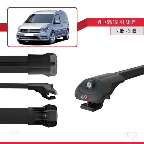 Barres De Toit Aluminium Pour Peugeot 2008 (A94) 2013-2019 - 2 Barres Grises - Porte-bagages Voiture - Charge 75 Kg En Roulant - Antivol Inclus