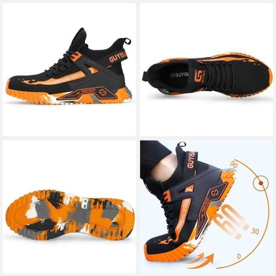 Chaussures De Sécurité TQGOLD Homme Femme - Embout Acier - Anti-Perforation - Amorti - Basket De Travail