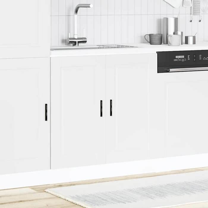 Mobilier de Cuisine-Armoire de cuisine Porto - blanc bois d'ingénierie Mobilier de Cuisine-Armoire de cuisine Porto - blanc bois d'ingénierie