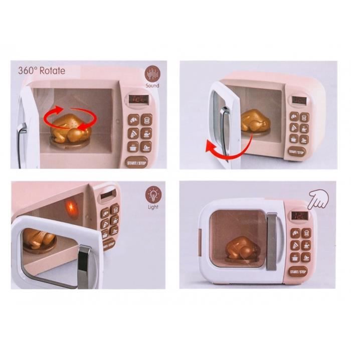Micro-Ondes Jouet Robincool Happy Gourmet 20,4x10,5x13,5 cm avec Son,  Lumières et Accessoires Inclus au meilleur prix