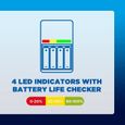 Chargeur SmartPlus BQ-CC55 - 1 à 4 Piles AA/AAA Ni-MH, 4 LED-3