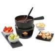 Stockli - service à fondue chocolat et fromage 1 fourchette noir-inox - 8569.80-3