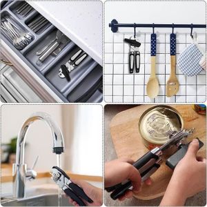 Ksodgun Ouvre-Boîte De Conserve Professionnel 70cm - Aluminium Inox Avec Poignée 360°