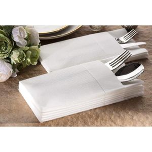 GFI LINEN CLUBS Lot De 12 Serviettes De Table En Lin Avec Dentelle 50,8 X 50,8 Cm - Naturelles Et Élégantes