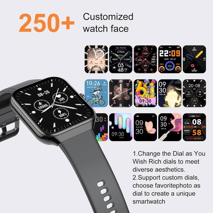 Montre Connectée Femmes Homme 2023, 1.39 Smartwatch avec Appels