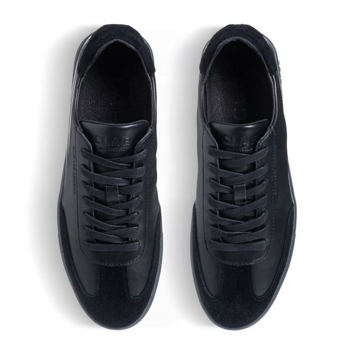 Basket rétro-court Clae Deane black leather clear Cdiscount