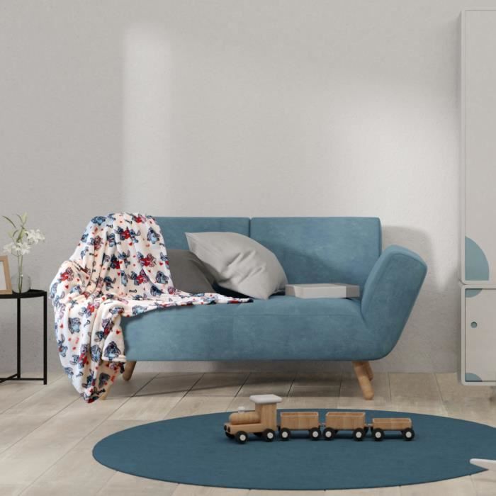 DISNEY - Plaid Angel et Stitch 120x150 cm - 100% Polyester - Blanc -  Cdiscount Maison