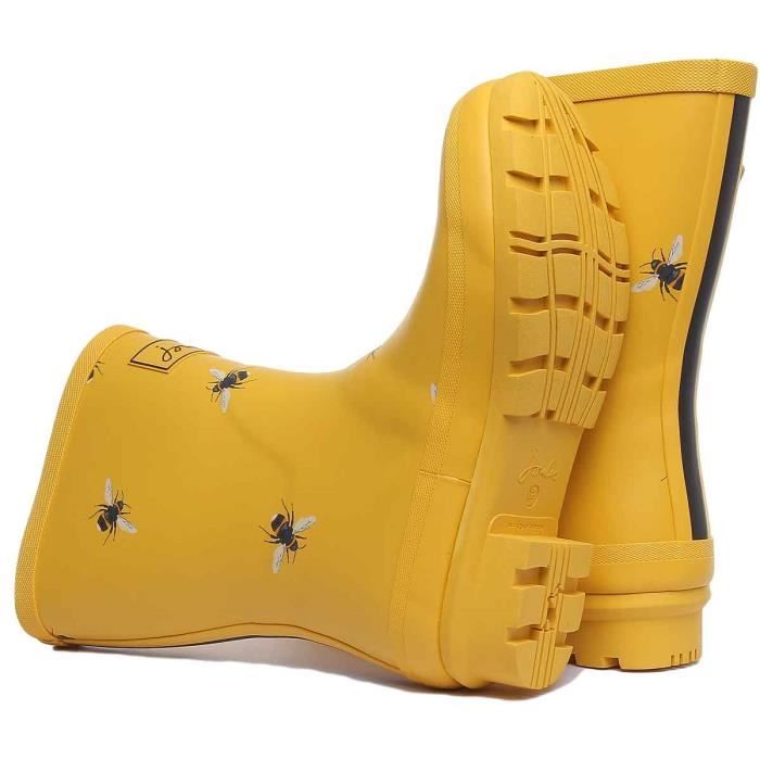 Bottes De Pluie Femme Joules Kelly Welly Taille 41 - Caoutchouc Noir Brillant, Excellent état