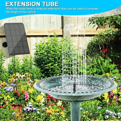 Fontaine Solaire LED 5,5 W Avec Batterie 3000 MAh – Pompe Colorée Pour Bain D’Oiseaux, Bassin Jardin, Jeu D’Eau
