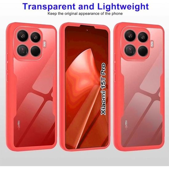 Coque Xiaomi Redmi 15 4G/5G - Protection 360° Bumper, écran Intégré, Caméra Surélevée