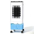 Climatiseur Mobile Rafraîchisseur d’Air, Réservoir 6L, 4 Blocs Réfrigérants, 60W Économie d’Énergie, 40dB Silencieux,3 Vitesses (A+