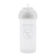 Twistshake Tasse à bec avec paille - Bébé - 360 ml - Biberon étanche - Tasse à bec sans BPA - Entraînement - Enfants -6m+ - Blanc-0