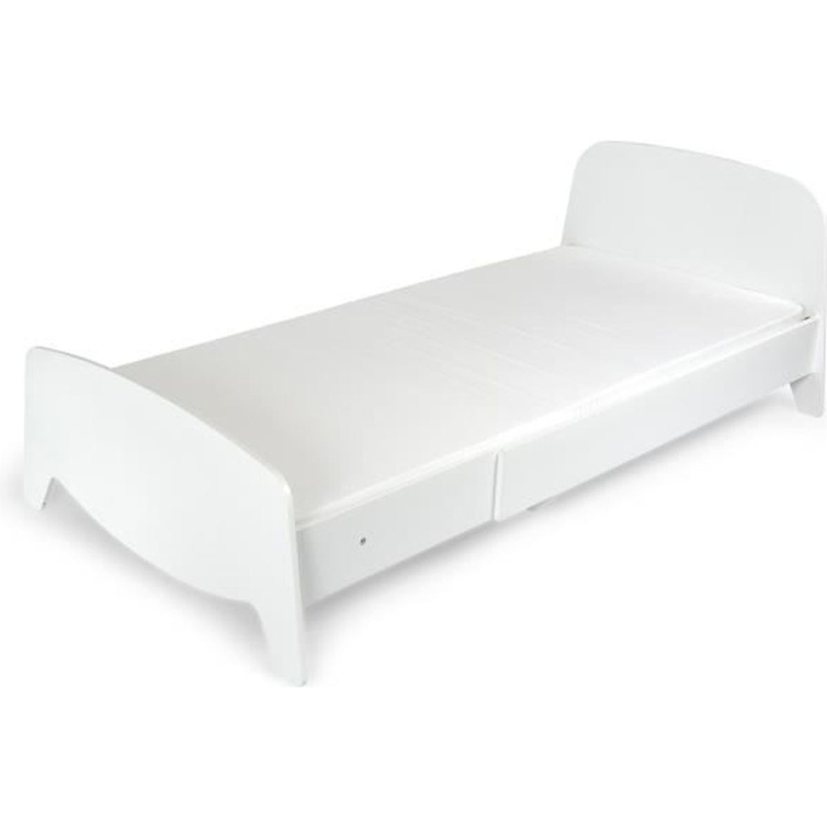 Lit enfant 70x140 «PLUME» brun noyer avec matelas ️ Petite Amélie