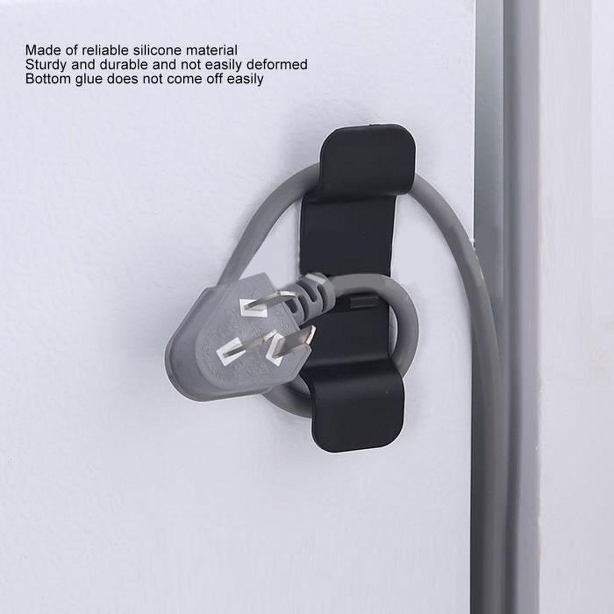 HAOXYO 6 Pièces Clip De Porte Stylo,Pot A Crayon Adhésif Pour Bureau Et Mur, Porte-Crayons En Silicone Doux Pour Les Accessoires D'étudiant Et De Bureau En Classe (Noir,Gris,Blanc