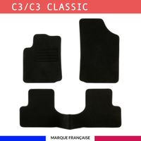 Tapis de voiture - Sur Mesure pour C3 / C3 CLASSIC (2002 à 2010) - 3 pièces - Tapis de sol antidérapant pour automobile