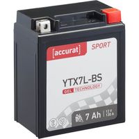 Batterie moto YTX7L-BS 7Ah Gel Accurat 12V 130 A 113 x 70 x 130 mm Quad