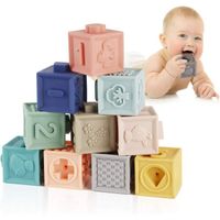 Mini Tudou Baby Blocks Blocs de Construction Souples Jouets pour bebe Anneaux de Dentition Jouet Educatif Squeeze Jouer avec 