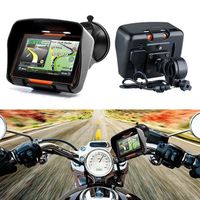 GPS moto étanche 4.3" 8GB - Noir - Bluetooth - Support de montage inclus