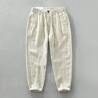 Pantalon cargo homme - Rétro Décontracté Vêtement en Lin Pur - FR53CD