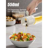 Vaporisateur Huile 2 en 1-Spray Huile Cuisine 550ML-Vaporisateur d’Olive et Vinaigre pour Griller, Salades, Cuisiner