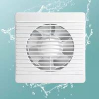 Ventilateur d'extraction mural Thanmoer® 4 pouces pour salle de bains et cuisine - Blanc - Double flux - 20 dB