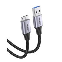 UGREEN Câble USB 3.0 Mâle A vers Micro B Câble Disque Dur Externe en Nylon Tressé, 0.5M