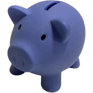 Tirelire légère et résistante Rose Tirelire cochon en plastique souple Corps en belles couleurs Tirelire originale grande taille pour enfants avec bouchon