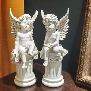 STATUE - STATUETTE 2 PCS - Statue d'Anges en Forme de Chérubin, Pilie