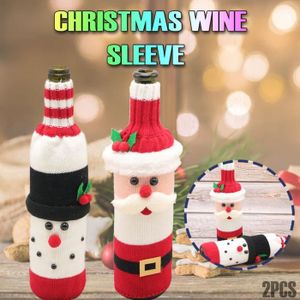 Amosfun 3 Pieces Bonnet De Noel Bouteille De Vin De Noel Couvrir Noel Bouchon De Bouteille De Vin Pour Decorations De Noel Sapins Cuisine Maison