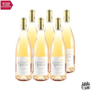 VIN ROSE Côtes du Rhône Chevalier d'Anthelme Rosé 2019 - Lot de 6x75cl - Cellier des Chartreux - Vin AOC Rosé de la Vallée du Rhône