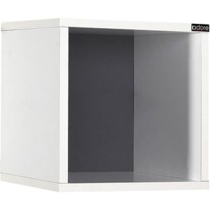 ETAGÈRE MURALE Etagère cube murale - MINDY - blanc - panneaux de particules mélaminés