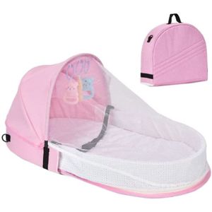 Convient pour la Prévention des Guêpes et Moustiques NALCY Bébé Infant Lit Moustiquaire Lit Pliant Portable pour Bébé Pink Moustiquaire pour Lit de Bébé Lit de Voyage pour Bébé 