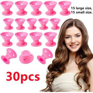 Bigoudi magique ruban rose ou noir pour cheveux Accessoire Coiffure de Style 