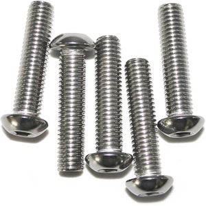 Lot de 10 vis à tête bombée M10 x 30 avec six pans creux ISO 7380 en acier inoxydable A2 Lot de 10 vis à tête bombée M10 x 30 avec six pans creux ISO 7380 en acier inoxydable A2