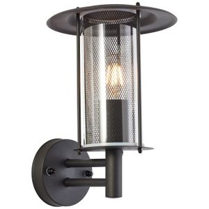 APPLIQUE EXTÉRIEURE 93181-72 Brilliant Lamp Detroit applique d'extérieur sur pied noir métal mat-verre noir 1x A60, E27, 20 W