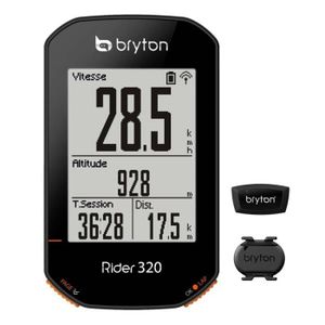 COMPTEUR POUR CYCLE Compteur (cadence/fc) Bryton rider 320 t - noir - 