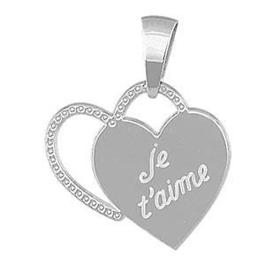 1,4gr HELIOS BIJOUX Neuf Pendentif Coeur Mamie Je taime Argent Massif 925/°/°/°
