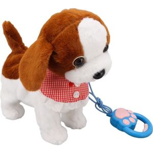 Fridja Jouet électrique chien en peluche pour enfants qui marche, aboie et  remue la queue Cadeau de Noël pour les enfants 