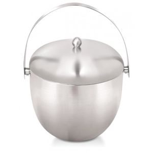 Seau à Glace Isotherme Kurtzy 4L Avec Couvercle Et Pince - Double Paroi, Garde La Glace 2-5h, Sans BPA, Pour Fêtes, Barbecue