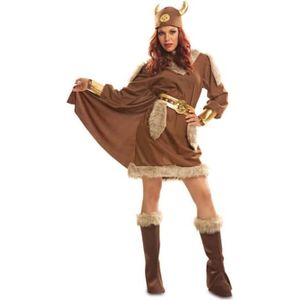 DÉGUISEMENT - PANOPLIE Déguisement Viking Femme - Multicolore - Robe, cap