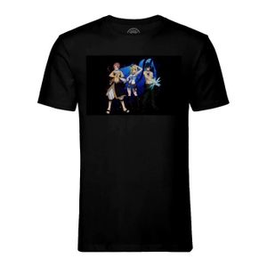 T-SHIRT T-shirt Homme Col Rond Noir Fairy Tail Natsu Grey 