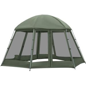 TENTE DE CAMPING Outsunny Tente de camping randonnée hexagonale pou