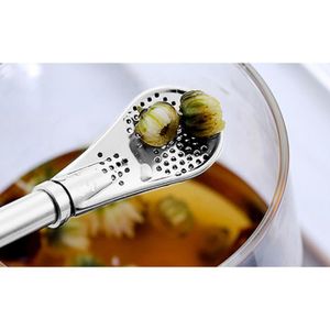 Cuillère filtre à thé Yerba Mate thé pailles acier inoxydable boire de la  paille Bombilla gourde réutilisable thé outils lavable