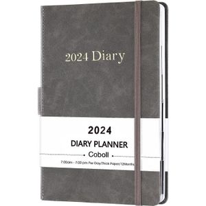 Agenda de poche EasyDay Mini Labo 10 x 15 cm Journalier Janvier à Décembre  2024 Bleu sur